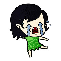 cartoon crying vampire girl