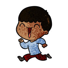 Obraz premium cartoon happy man