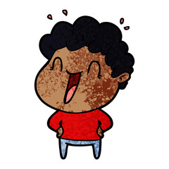 cartoon happy man