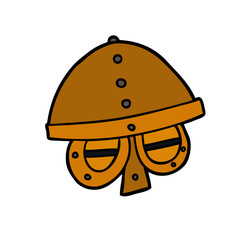 cartoon medieval helmet