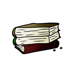 cartoon stack of books