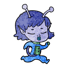 cartoon alien girl