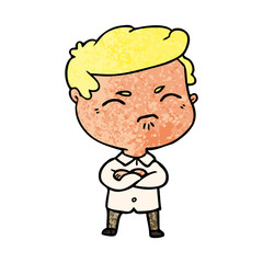 cartoon annoyed man