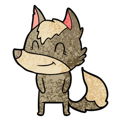 friendly cartoon wolf