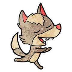 cartoon wolf laughing