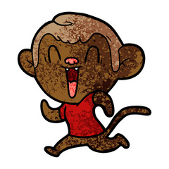 cartoon laughing monkey