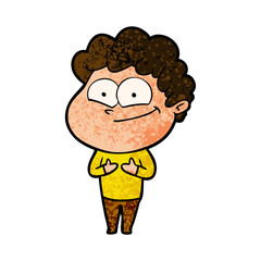 cartoon happy man