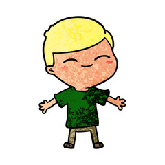 cartoon smiling boy