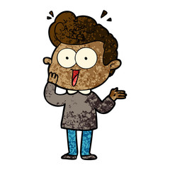 cartoon staring man