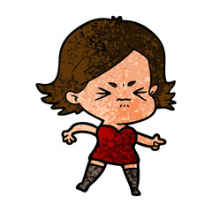 cartoon angry girl