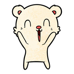 happy cartoon polar bear