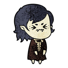 annoyed cartoon vampire girl
