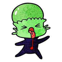 weird cartoon alien