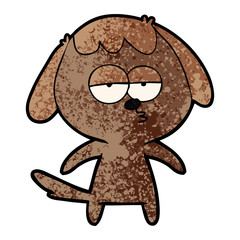 cartoon bored dog