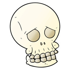 cartoon spooky skull