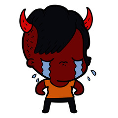 cartoon crying girl