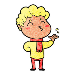 cartoon man pouting