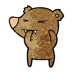 angry bear cartoon