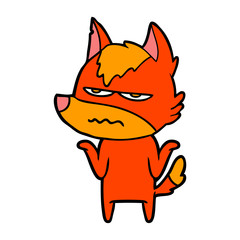 angry fox cartoon character
