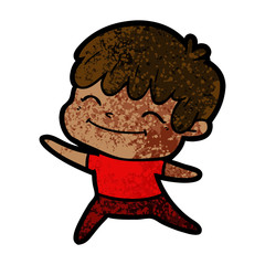 cartoon happy boy