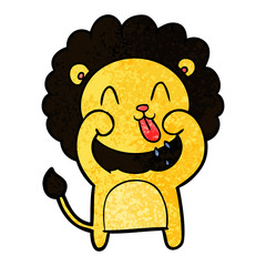 happy cartoon lion