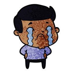 cartoon man crying