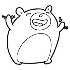 cartoon bear laughing