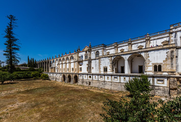 Convent of Christ in Tomar, Portugal. The convent is a historic and cultural monument and a UNESCO World Heritage site.