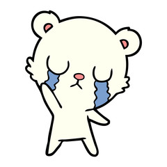 sad little polar bear cartoon