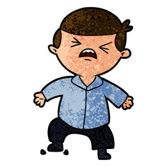 cartoon angry businessman