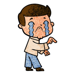 cartoon man crying