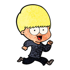 happy cartoon boy