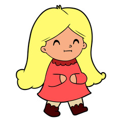 cartoon happy girl