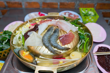 Korean barbecue or Yakiniku in japanese style