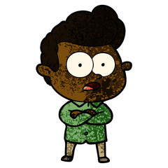 cartoon staring man