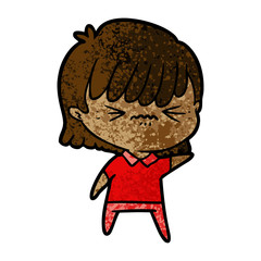 annoyed cartoon girl
