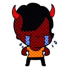 cartoon crying girl