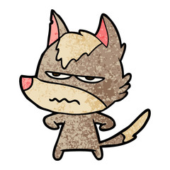 cartoon annoyed wolf