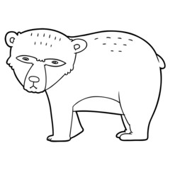 cartoon serious bear