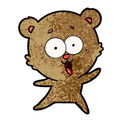 Fototapeta premium laughing teddy bear cartoon