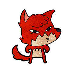 clever cartoon fox