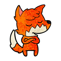 friendly cartoon fox