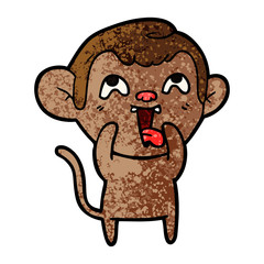 crazy cartoon monkey