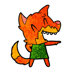 laughing fox cartoon