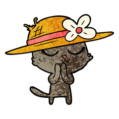 Obraz premium calm cartoon cat