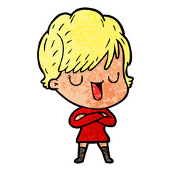 Obraz premium cartoon woman talking