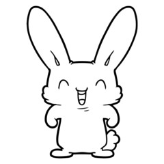 cartoon rabbit laughing