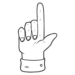 cartoon pointing hand
