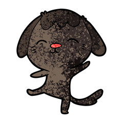 happy cartoon dancing dog