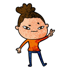 cartoon woman